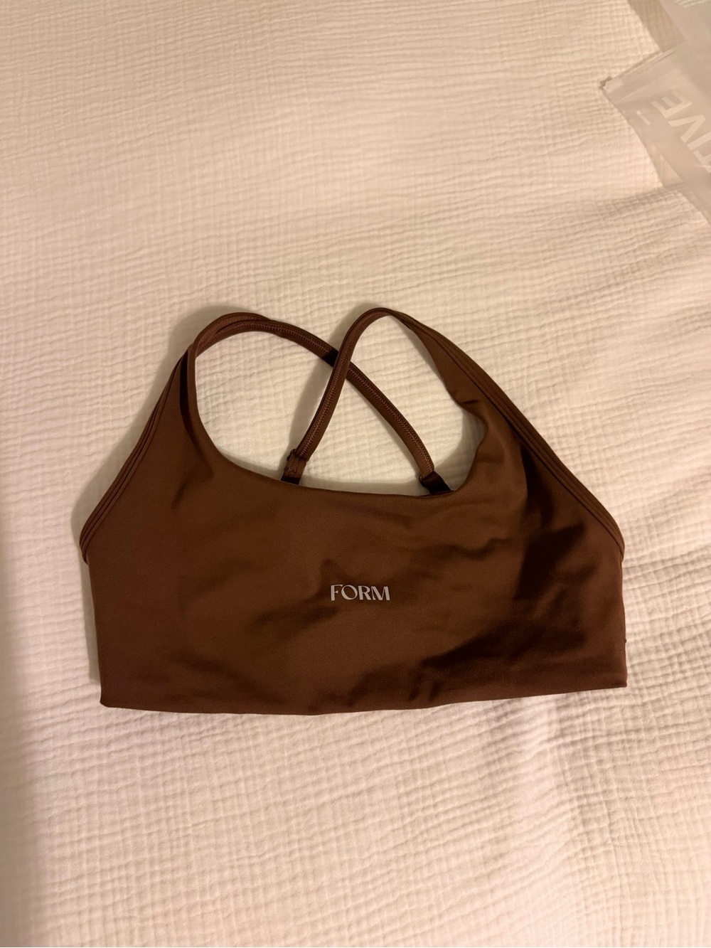 Women's Brown Crossback Sports Bra